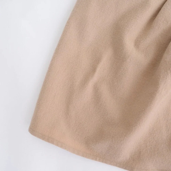 J.  Cream Tan 97% Wool Mini Skirt Size 4 - Picture 4 of 9